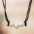 Jade pendant necklace, 'Sweetest Trio' - Adjustable Pendant Necklace with 3 Apple Green Jade Beads