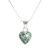 Collar colgante de jade - Collar Colgante De Plata De Jade De Color Verde Claro Con Temática Cardíaca