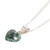 Collar colgante de jade - Collar Colgante De Plata De Jade De Color Verde Claro Con Temática Cardíaca