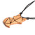 Reclaimed wood pendant necklace, 'Feline Friend' - Abstract Cat-Themed Reclaimed Wood Pendant Necklace