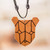 Collar colgante de madera recuperada - Collar Colgante De Madera Recuperado Ajustable En Forma De Cabeza De Oso