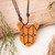 Collar colgante de madera recuperada - Collar Colgante De Madera Recuperado Ajustable En Forma De Cabeza De Oso