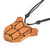 Collar colgante de madera recuperada - Collar Colgante De Madera Recuperado Ajustable En Forma De Cabeza De Oso