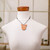 Collar colgante de madera recuperada - Collar Colgante De Madera Recuperado Ajustable En Forma De Cabeza De Oso