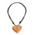 Collar colgante de madera recuperada - Collar Colgante Ajustable De Madera Recuperada Con Temas De Corazón