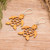 Reclaimed wood dangle earrings, 'Yellow Marine Adventure' - Sea Turtle-Themed Reclaimed Wood Dangle Earrings in Yellow