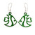 Reclaimed wood dangle earrings, 'Green Aquatic Dream' - Fish-Themed Eco-Friendly Reclaimed Wood Dangle Earrings