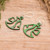Reclaimed wood dangle earrings, 'Green Aquatic Dream' - Fish-Themed Eco-Friendly Reclaimed Wood Dangle Earrings