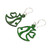 Reclaimed wood dangle earrings, 'Green Aquatic Dream' - Fish-Themed Eco-Friendly Reclaimed Wood Dangle Earrings