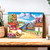 'Morning in Atitlan' - Colorful Guatemalan Oil on Canvas Painting of Lake Atitlan