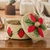 Natural fiber tortilla warmer, 'Taco Fiesta' - Woven Embroidered Floral Natural Fiber Tortilla Warmer