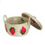 Natural fiber tortilla warmer, 'Taco Fiesta' - Woven Embroidered Floral Natural Fiber Tortilla Warmer