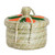 Natural fiber tortilla warmer, 'Taco Delight' - Handwoven Natural Fiber Tortilla Warmer with Embroidered Lid