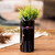 Ceramic pen holder, 'Black Feline Organizer' - Ceramic Cat Utensil Pen Holder and Decorative Vase in Black (image 2) thumbail