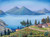 'Atitlan Lake' - Lake Atitlan Realist Oil Landscape Painting from Guatemala