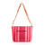 Leather-accented cotton sling bag, 'Dream in Pink' - Guatemalan-Made Striped Pink Leather and Cotton Sling Bag