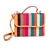 Leather-accented cotton sling bag, 'Nights of the Tropic' - Classic Multicolor Leather-Accented 100% Cotton Sling Bag