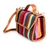 Leather-accented cotton sling bag, 'Nights of the Tropic' - Classic Multicolor Leather-Accented 100% Cotton Sling Bag