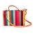 Leather-accented cotton sling bag, 'Nights of the Tropic' - Classic Multicolor Leather-Accented 100% Cotton Sling Bag