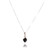 Jade pendant necklace, 'Black Calla Lily' - Calla Lily-Themed Guatemalan Black Jade Silver Necklace thumbail