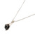 Jade pendant necklace, 'Black Calla Lily' - Calla Lily-Themed Guatemalan Black Jade Silver Necklace (image 2c) thumbail