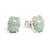 Jade stud earrings, 'Light Green Allure' - Polished Silver Stud Earrings with Light Green Jade Stones (image 2d) thumbail