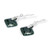 Jade dangle earrings, 'Green Remarkable Rhombus' - Rhombus-Themed Silver Dangle Earrings with Guatemalan Jade (image 2d) thumbail