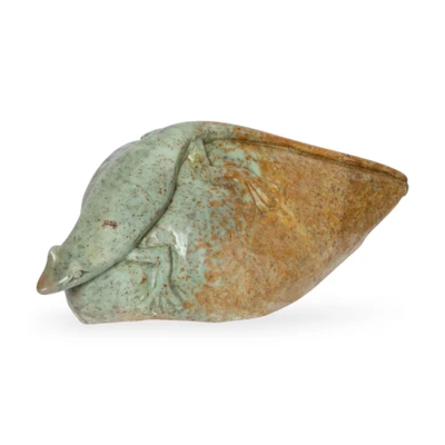 Serpentine stone sculpture, 'Lounging Lizard' - Handcrafted Serpentine Stone Lizard Sculpture from Africa