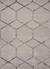 Handgetufteter Teppich aus grau-beiger Wollmischung mit geometrischem Muster - Handgetufteter Teppich aus grau-beiger Wollmischung mit geometrischem Muster