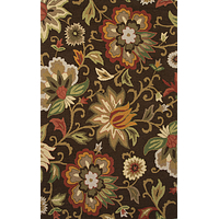 Hand-tufted textured wool brown/multi area rug, 'Deep Medley' - Hand-Tufted Textured Wool Brown/Multi Area Rug