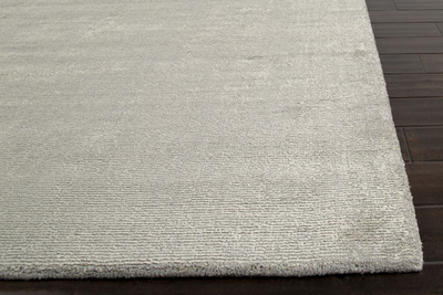 Hand loomed pale grey striped wool blend area rug, 'Cement City' - Hand Loomed Striped Pale Grey Wool Blend Area Rug