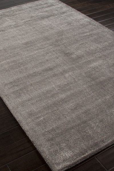 Handgewebter Teppich aus schiefergrauer, gestreifter Wollmischung - Handgewebter, gestreifter Teppich aus Schieferwollmischung