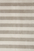 Handgewebter Teppich aus Wollmischung in Taupe/Elfenbein mit Streifen