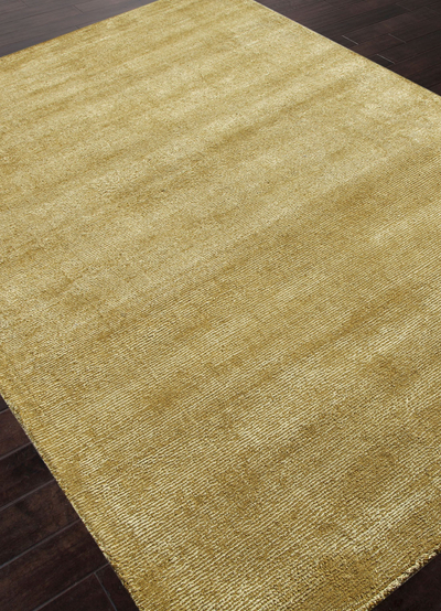Handgewebter, zitronengelb gestreifter Teppich aus Zitronenwollmischung - Handgewebter, gestreifter Teppich aus Zitronenwollmischung