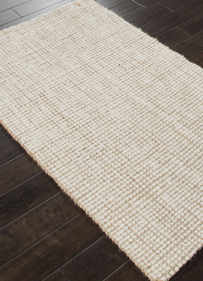 Natural ivory/white textured jute area rug, 'Eartherial' - Naturals Textured Jute Ivory/White Area Rug