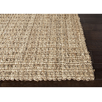 Natural taupe/tan textured jute area rug, Harvest Gold