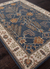 Hand-tufted area rug, 'Bluebell Spires' - Hand-Tufted 100% Wool Area Rug in Blues and Ivory (image 2c) thumbail