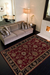 Classic oriental red/black wool area rug, 'Crimson Orient' - Classic Oriental Red/Black Wool Area Rug (image 2d) thumbail