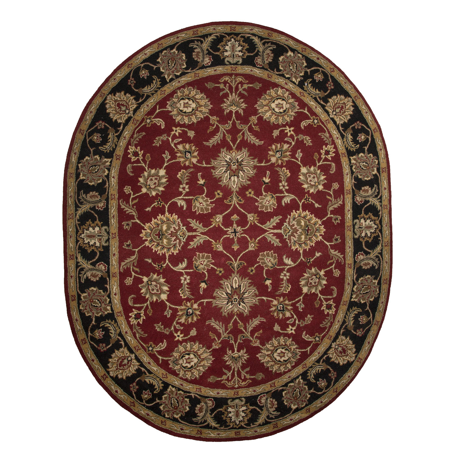 Classic Oriental Red/Black Wool Area Rug Crimson Orient NOVICA