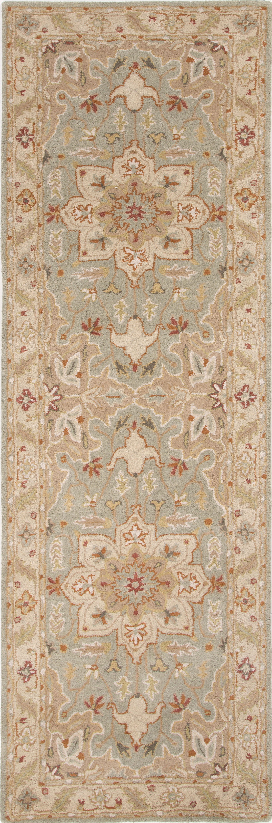 Classic Oriental Grey/Ivory Wool Area Rug Province NOVICA