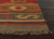 Flat-weave tribal red/yellow jute area rug, 'Mayem' - Flat-Weave Tribal Red/Yellow Jute Area Rug