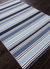 Flat-weave stripe blue/ivory wool area rug, 'Blue Nautica' - Flat-Weave Stripe Blue/Ivory Wool Area Rug (image 2c) thumbail