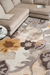 Modern floral ivory/yellow wool blend area rug, 'Garden in Neutral' - Modern Floral Ivory/Yellow Wool Blend Area Rug (image 2d) thumbail