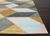 Modern geometric yellow/gray wool area rug, 'Mossy Ames' - Modern Geometric Yellow/Gray Wool Area Rug