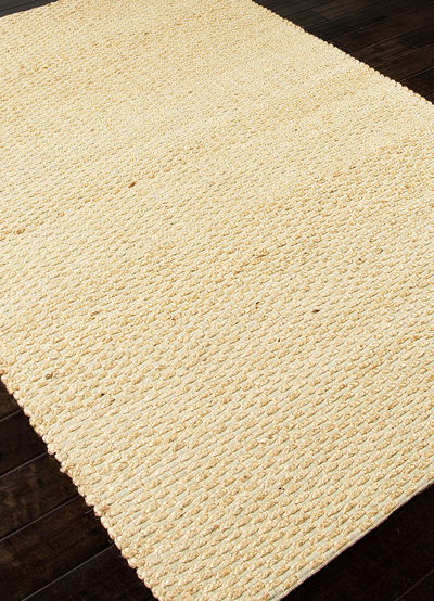 Jute and cotton area rug, 'Mindry' - Natural/Beige Rug Hand Woven in Jute and Recycled Cotton