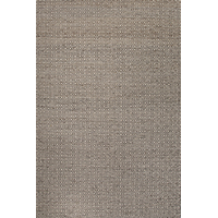 Alfombra de lana y cáñamo, 'Donna' - Alfombra rectangular artesanal tono sobre tono Topo/Gris