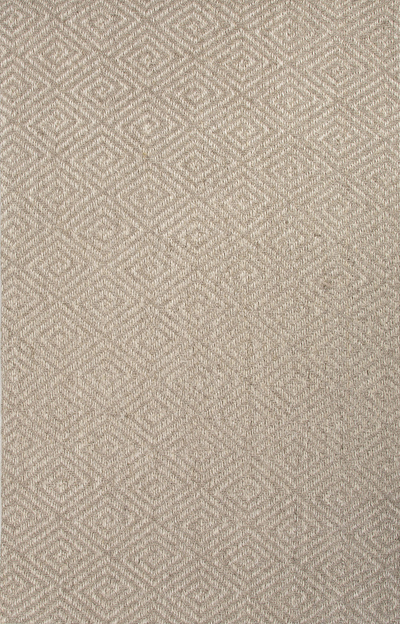 Sisal area rug, 'Loren' - 100% Sisal Geometric Taupe/Tan Area Rug Hand Woven in India