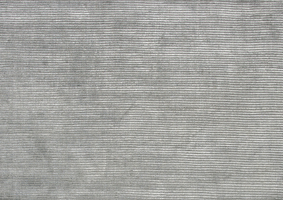 Chenille-Teppich aus Woll- und Rayonmischung - Handgewebter Teppich aus massiver grauer Wolle und Rayon-Chenille