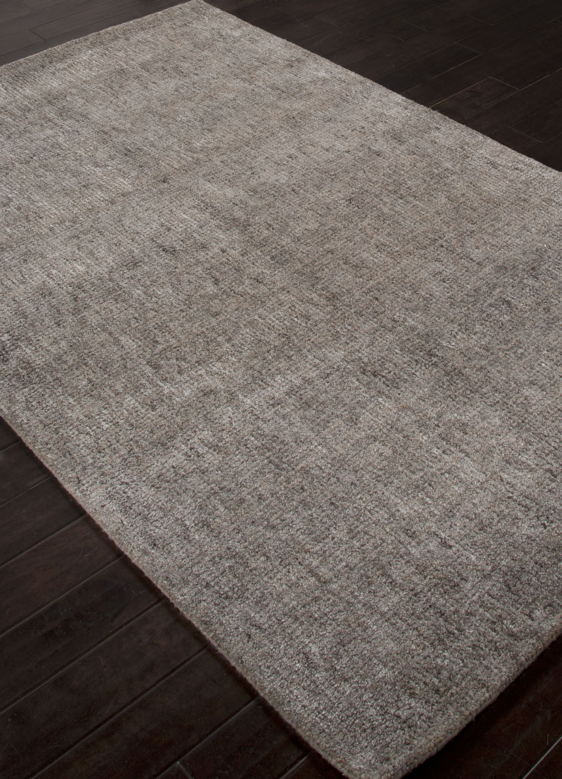 Hand Woven Wool Rayon Chenille Area Rug in Solid Taupe Mayim NOVICA