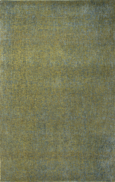 Wool and rayon chenille blend area rug, 'Oan' - Hand Woven Wool Rayon Chenille Area Rug in Solid Blue/Green